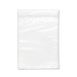 Clear resealable vacuum sealer bag with textured interior and zip lock top on white background