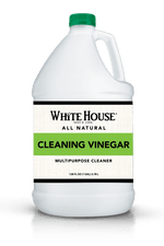 Single White House Cleaning Vinegar one-gallon jug with green cap and label reading 'Cleaning Vinegar' and 'All Natural'