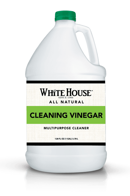 Single White House Cleaning Vinegar one-gallon jug with green cap and label reading 'Cleaning Vinegar' and 'All Natural'