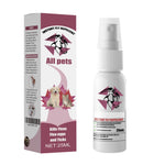 white spray bottle and box labeled instant fly repellent for all pets, 25 ml