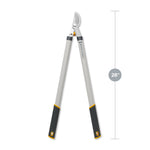 Woodland lopper displayed upright with dimension graphic indicating overall 28 inch length beside the tool