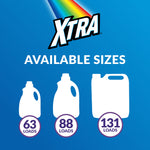 Blue XTRA logo over a blue background with text 'Available Sizes' and icons showing 63, 88 and 131 loads