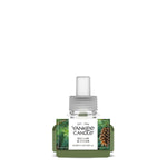 Single Yankee Candle Balsam & Cedar ScentPlug refill bottle with pine-branch and pinecone label on a white background.