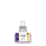 Single Yankee Candle Lemon Lavender ScentPlug refill bottle showing label with lemon and lavender imagery on white background.