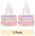 Two pink Yankee Candle ScentPlug refill bottles with white caps shown side by side on a white background.
