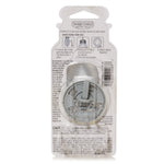 Rear view of Yankee Candle vent clip blister pack showing usage instructions, barcode and the vent clip visible through clear plastic