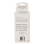 Back of Yankee Candle vent sticks packaging showing usage directions, cautions and barcode on white backing