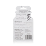 Reverse side of Yankee Candle Car Jar Ultimate packaging showing usage directions, caution text and barcode