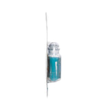 Side profile of Yankee Candle Bahama Breeze Car Jar still sealed in blister pack showing turquoise fragrance jar