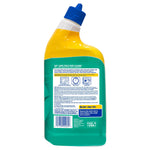 Rear label of Zep acidic toilet bowl cleaner bottle showing directions and barcode