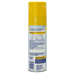 Rear label and usage instructions on a Zep Foaming Wall Cleaner aerosol can against a plain background.
