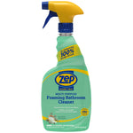 Single Zep Home Pro foaming bathroom cleaner bottle with yellow trigger on white background