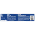 Back panel of Ziploc Storage half-gallon box showing warnings, ingredients panel, barcode and recycling symbol