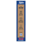 Side panel of Ziploc Storage half-gallon box with sustainability icons, QR code and brand wording